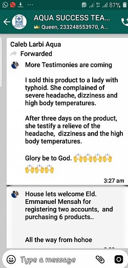 Testimonial of product Benefit